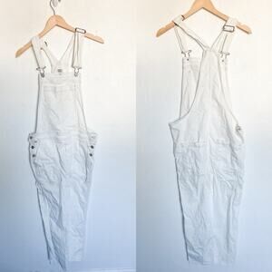 COH Citizens of Humanity Overalls Denim Jeans Medium White Cropped